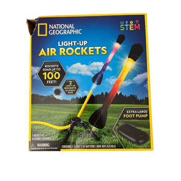 National Geographic Lite Up Air Rockets Toy Gifts NEW (BOX DAMAGE) - Picture 1 of 5
